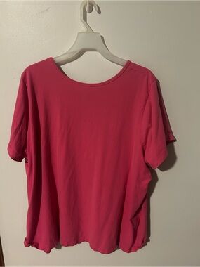Woman Within Hot Pink Short Sleeve Tee